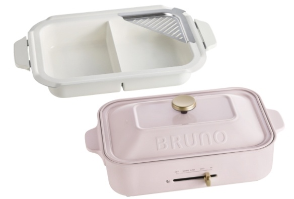 コンパクトホットプレート+セラミックコート仕切り鍋セット