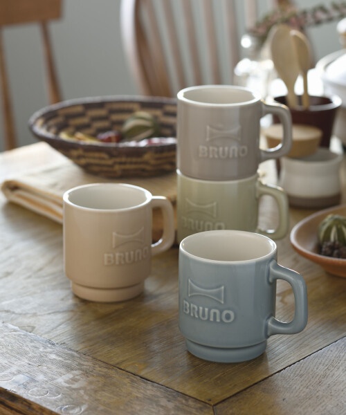 Emboss mug ギフトボックスセット ブルー＋ピンクの通販 | BRUNO online