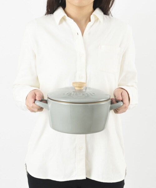 Shimamoto 両手鍋 2点セット20センチ24センチ ホーロー両手鍋