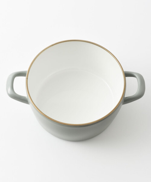 ホーロー両手鍋 20cm+《カタログギフト》UMASHIMA 凪 ギフトバッグ