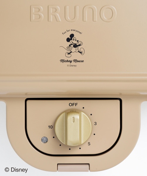 FS】DISNEY ホットサンドメーカー ダブル ベージュの通販 | BRUNO online
