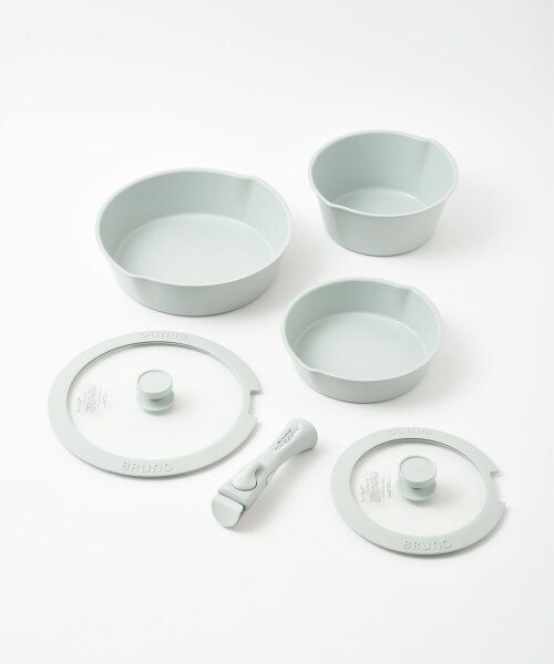 BRUNO フライパン6点セット　ピンクベージュ フライパン 6点セット＋フライパン・鍋専用取っ手セット ピンク