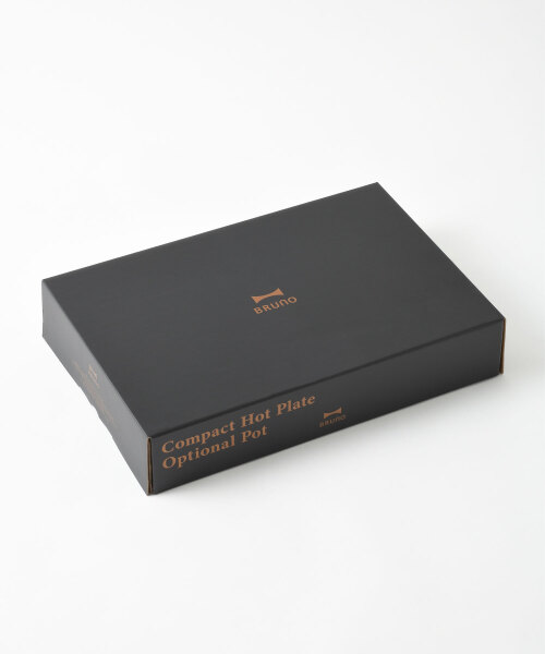コンパクトホットプレート＋セラミックコート鍋(ブラック)セット
