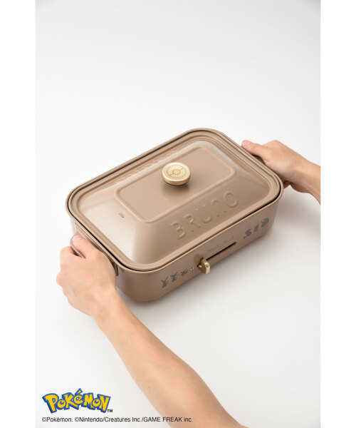 イーブイフレンズコンパクトホットプレート＋仕切り鍋セット ブラウン