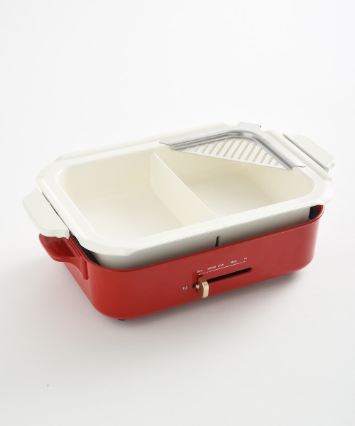 イーブイフレンズコンパクトホットプレート＋仕切り鍋セット ブラウン