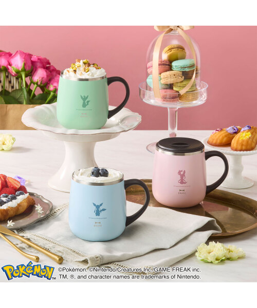 イーブイフレンズホーローケトル +蓋つきステンレスマグshort グレー