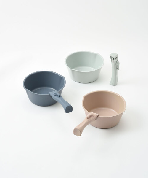 鍋 20cm 取っ手セット＋フライパン・鍋20cm用蓋 ピンクベージュの通販
