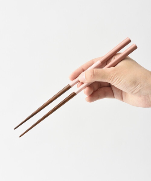 カラー四角塗分箸 木箱入りペア箸ギフトセット（箸置き付） ハシ