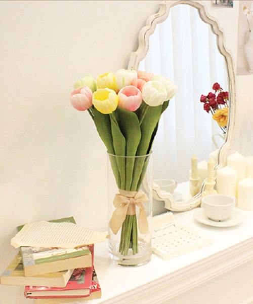 花　アートフラワー　ブーケ　オーニソガラム　チューリップ　プレゼント　造花 花 アートフラワー ブーケ オーニソガラム チューリップ プレゼント