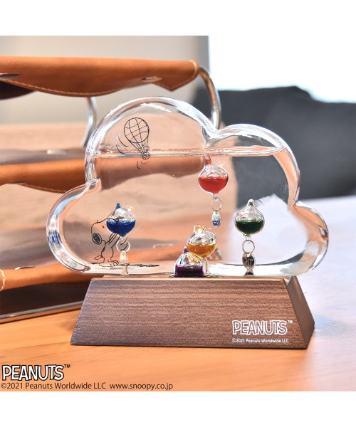 スヌーピーガラスフロート温度計クラウド の通販 | BRUNO online