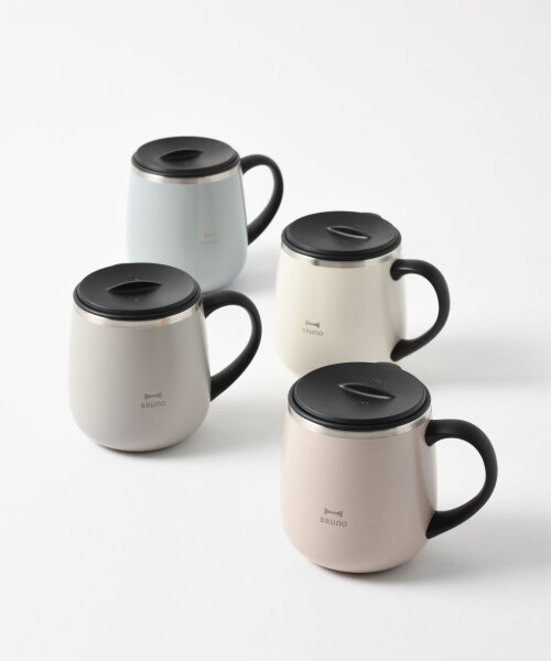 蓋つきステンレスマグ short ピンクベージュの通販 | BRUNO online