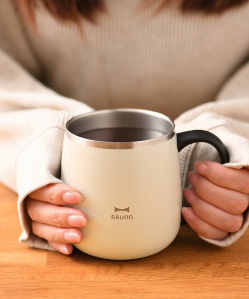 蓋つきステンレスマグ short ピンクベージュの通販 | BRUNO online