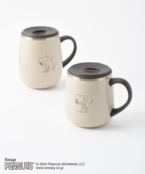 PEANUTS 蓋つきステンレスマグ short エクリュの通販 | BRUNO online