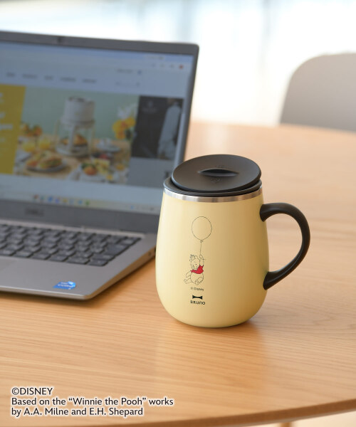 Pooh 蓋つきステンレスマグ tall ハニーイエローの通販 | BRUNO online