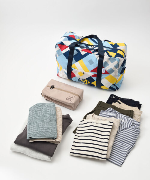 MILESTO×PAPIERTIGRE ポケッタブルボストン 45L メモリーの通販