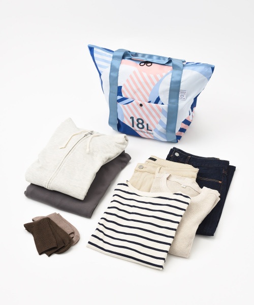 MILESTO×PAPIERTIGRE ポケッタブルトートバッグ 18L メモリーの通販
