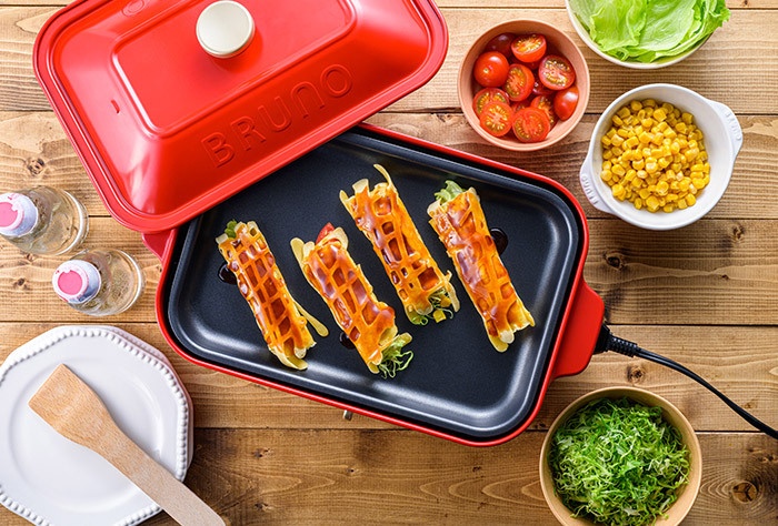 コンパクトホットプレートのレシピ くるくるお好み焼 | ブルーノ