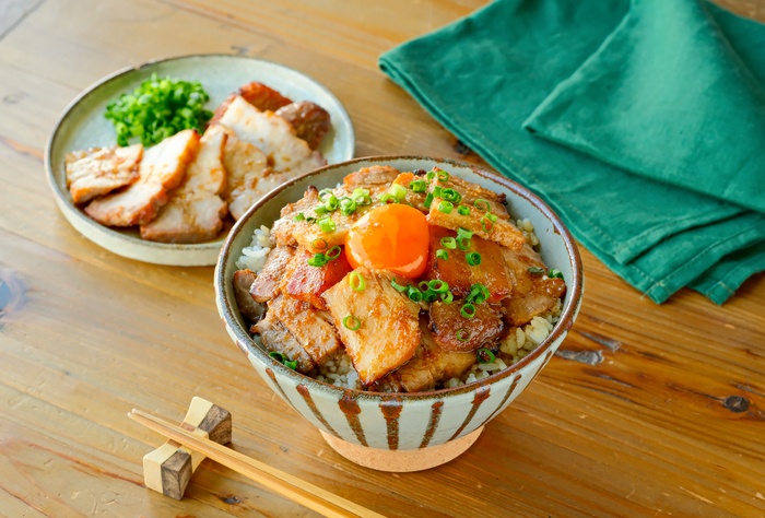 ガラスエアフライヤーのレシピ 豚バラチャーシュー丼 | ブルーノ