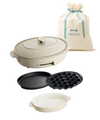 BRUNO Oval Hot Plate ホワイト オーバルホットプレートの通販 | ブルーノ（BRUNO）オンラインショップ