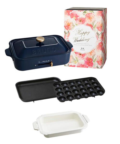 FS】《結婚祝い》コンパクトホットプレート+鍋 ギフトセット ホワイト