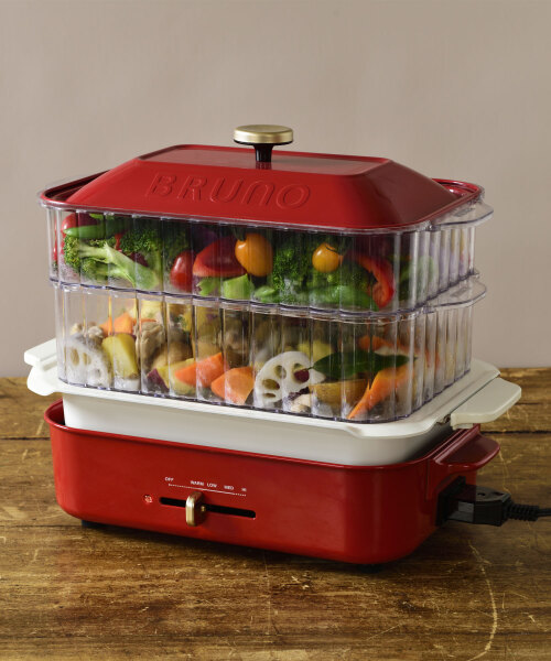 I.D.E.A international - BRUNO ブルーノ　ホットプレート　コンパクト　セラミックコート鍋　スチーマー DISNEY コンパクトホットプレート スチーマー&セラミックコート