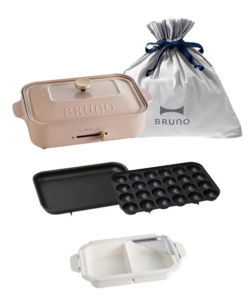 【お値下げ相談可】BRUNO コンパクトホットプレート セラミックコート鍋セット BRUNO ［ セラミックコート鍋 ］ブルーノ コンパクトホット