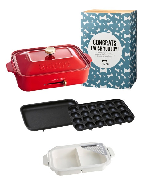おめでとう》コンパクトホットプレート＋仕切り鍋 ギフトセット