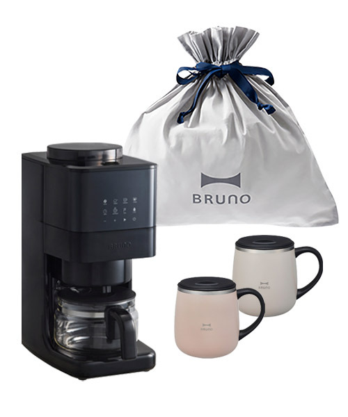 BRUNO ミル付きコーヒーメーカー グレージュ コンパクトミル付きコーヒーメーカー グレージュの通販 | BRUNO