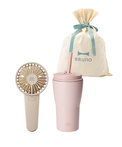 ダブルフルールファン＋2WAYストロータンブラー M ギフト巾着Lセット