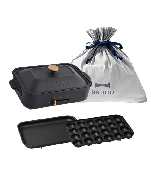 BRUNO コンパクトホットプレート + その他セット BRUNO ホットプレート 本体＋3種プレート レシピ 特典 おしゃれ