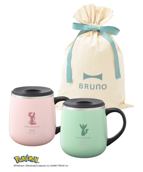 イーブイフレンズ蓋つきステンレスマグshort 2個 ギフト巾着Mセット