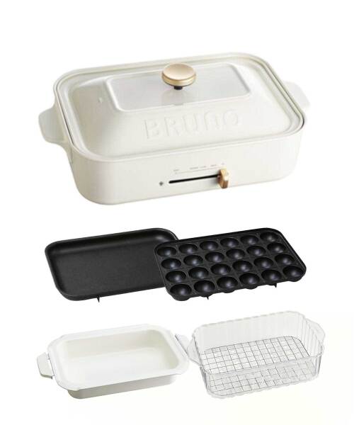 コンパクトホットプレート スチーマー(1段)＆セラミックコート鍋セット