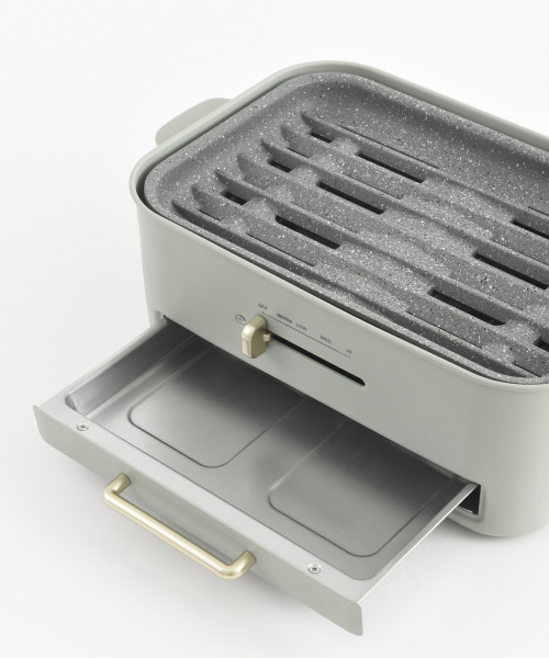 コンパクトグリルホットプレート スチーマー(1段)&セラミックコート鍋