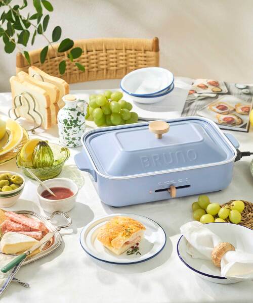 コンパクトホットプレート＋セラミックコート仕切り鍋 ギフト巾着XL