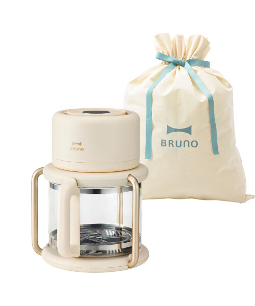 新品未使用　BRUNO ガラスエアフライヤー アイボリー　お祝い　プレゼント ガラスエアフライヤー ギフト巾着XLセット アイボリーの通販 | BRUNO