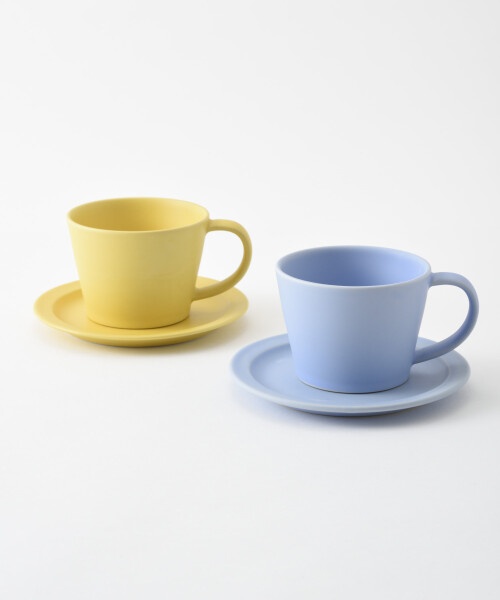 SAKUZAN DAYS Sara Coffee Cup & Saucer ペアセット木箱入り イエロー