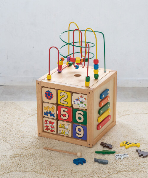 Ed.Inter Fun toy cube 森のあそび箱 動物パズル付き