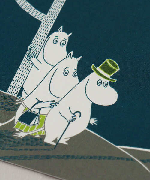 アートポスター MOOMIN フレームセット ブルーグリーン/月夜の不思議の