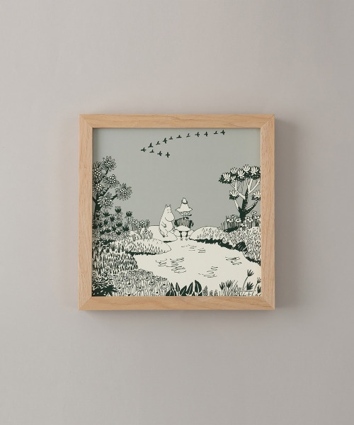 アートポスター MOOMIN フレームセット ブルーグリーン/月夜の不思議の