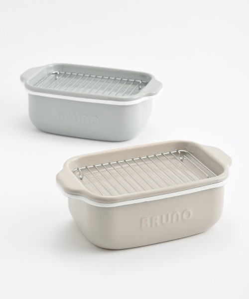 BRUNO ホーロー角型天ぷら鍋 20cm グレージュの通販 | BRUNO online