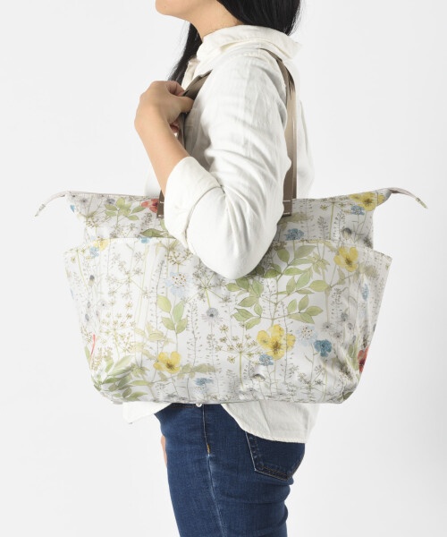 Hopping Marche リバティプリント トートバッグ イルマ ホワイトの通販 Idea Online