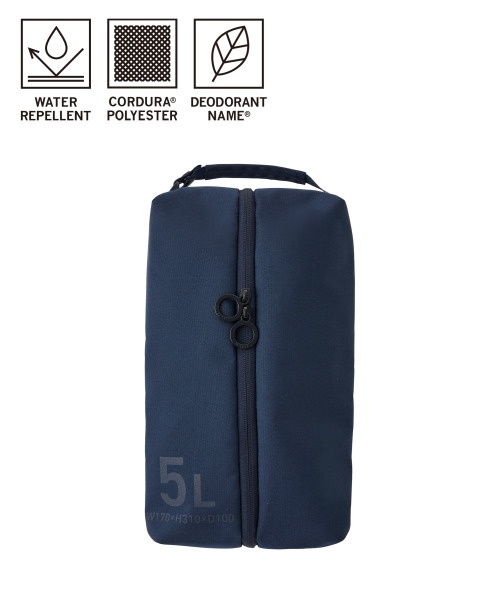 ミレスト シューズバッグ 消臭 機能 付き 5L メッシュポケット 持ち手  