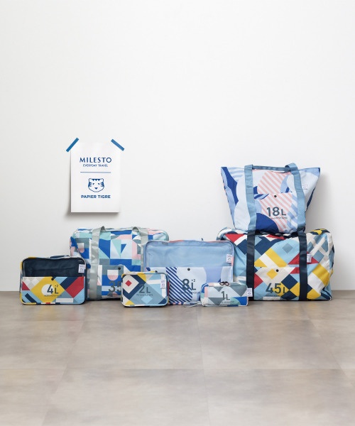 MILESTO×PAPIERTIGRE ポケッタブルボストン 45L メモリーの通販