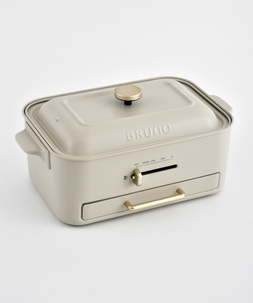 BRUNO コンパクトグリルホットプレート BOE109-GRGおまけ付き！ コンパクトグリルホットプレート グレージュの通販 | BRUNO online