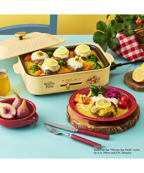 Pooh コンパクトホットプレート ハニーイエローの通販 | BRUNO online